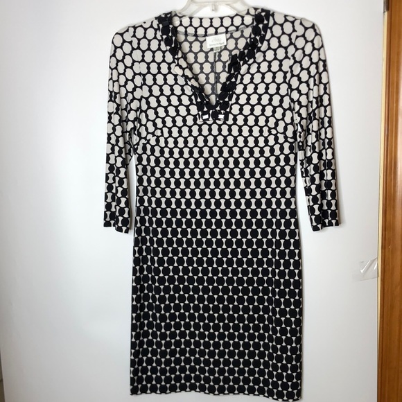 Donna Morgan Womans Dress Adornments at Collar Graduated Circle Print size 6 - Picture 1 of 9